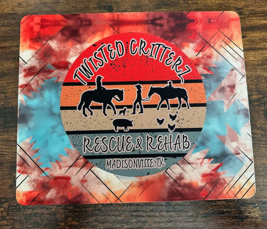 Mouse pad twisted critterz logo
