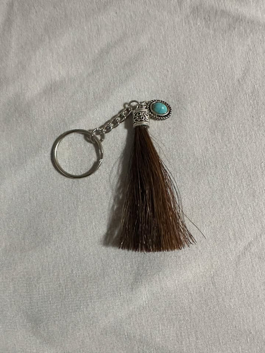 gus horse hair keychain (circle charm)