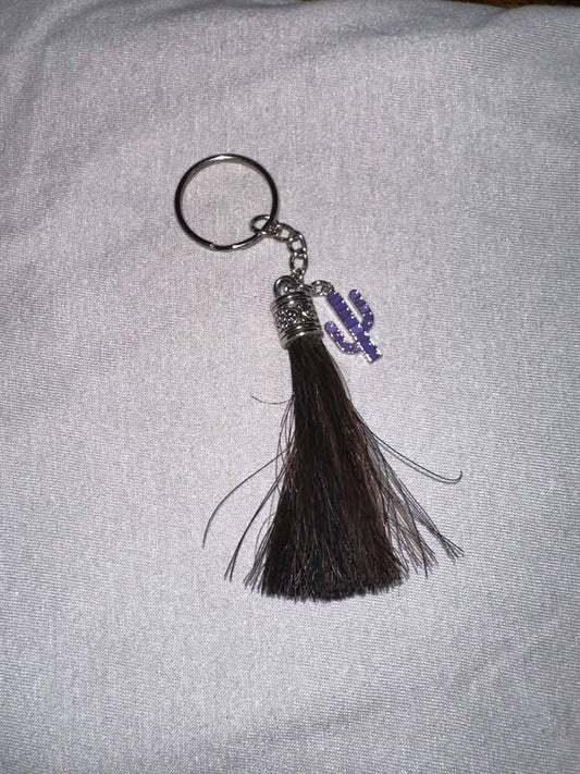 gus horse hair keychain (cactus charm)