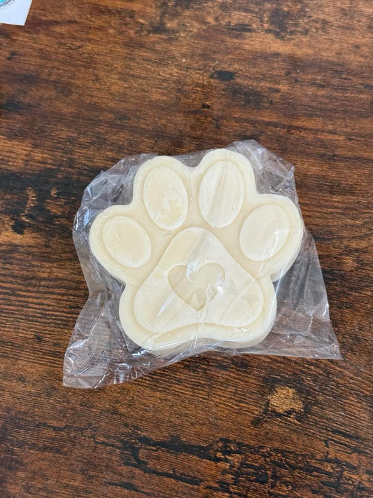 Dog paw print bar soap